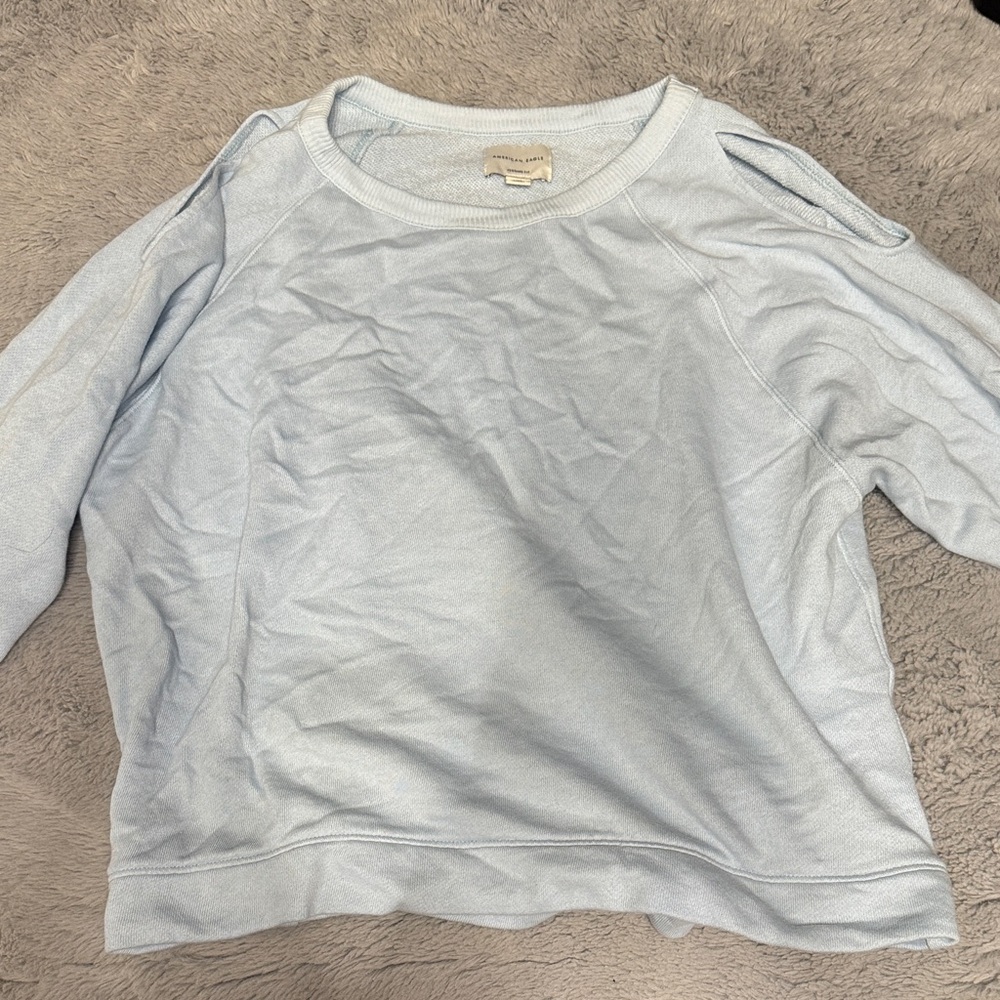 American Eagle Outfitters Light Blue Crewneck Sweatshirt